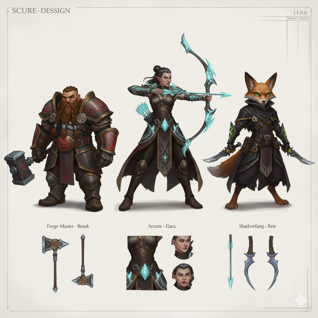 Character design and concept art by Nano Banana Pro AI